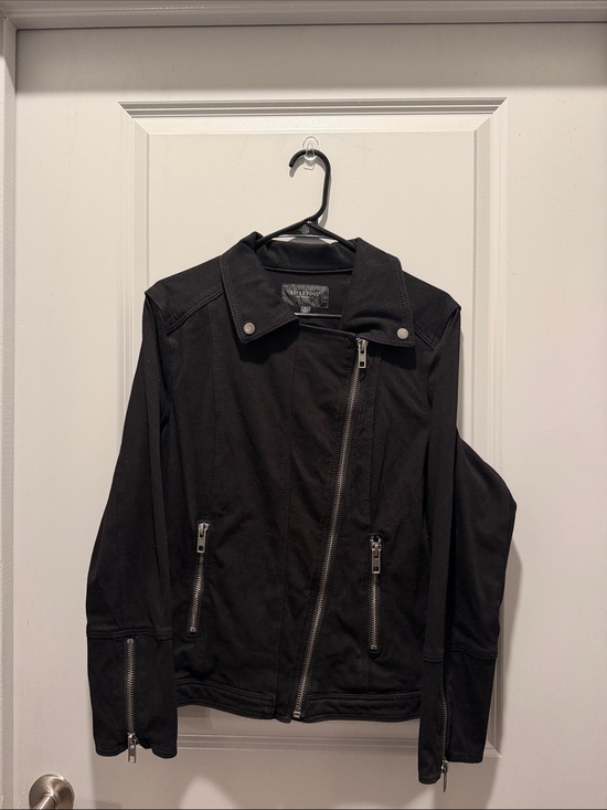 Liverpool Jackets & Blazers - Liverpool Black Asymmetrical Zip Jacket In Black | Sz XL